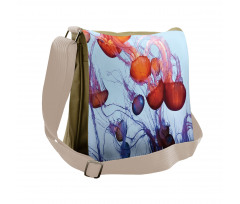 Jellyfish in the Ocean Messenger Bag