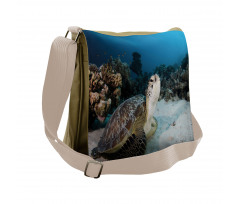 Turtle Coral Reef Messenger Bag