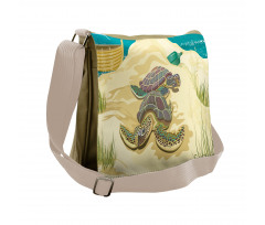 Sea Turtles Sand Boat Messenger Bag