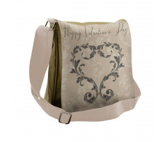 Valentine's Day Taupe Messenger Bag