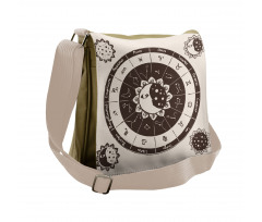 Zodiac Sun Moon Messenger Bag