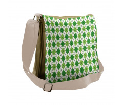 Classical Argyle Pattern Messenger Bag