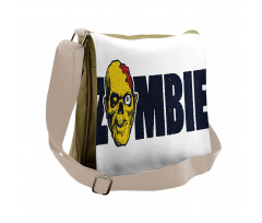 Dead Human Face Messenger Bag