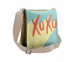 Pop Art Style Retro Vibrant Messenger Bag