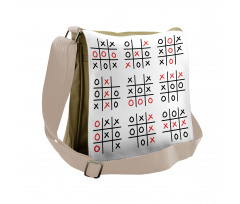 Tic Tac Toe Game Set Art Messenger Bag