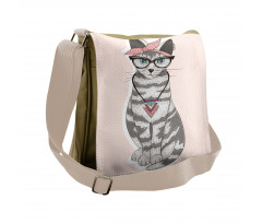 Kitty Glasses Messenger Bag