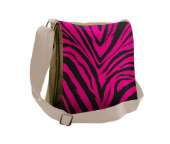 Hot Pink Zebra Skin Messenger Bag