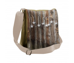 Grey Stars Messenger Bag