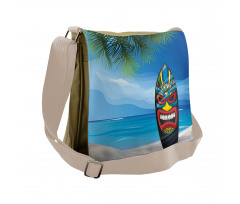 Tiki Surfboard Messenger Bag