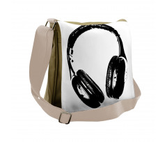 Grunge Headphones Fun Messenger Bag