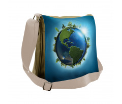 Blue Seas Fresh Continent Messenger Bag