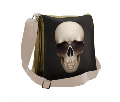 Funny Glass Skeleton Head Messenger Bag