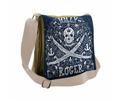 Pirates Jolly Roger Flag Messenger Bag