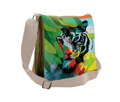 Abstract Bengal Tiger Messenger Bag