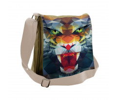 Abstract Portrait Animal Messenger Bag