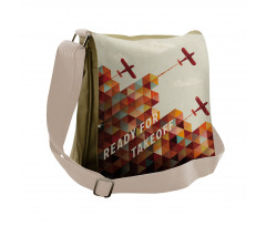 Geometric Aged Messenger Bag