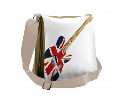 Electric Guitar Flag Messenger Bag