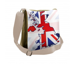 Country Map Flag Messenger Bag