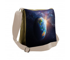 Face of Earth in Space Messenger Bag