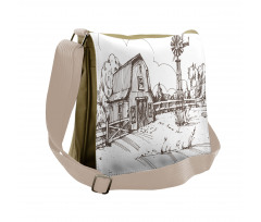 Rustic Farmhouse Barn Messenger Bag