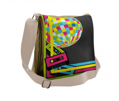 Retro Disco Ball Messenger Bag