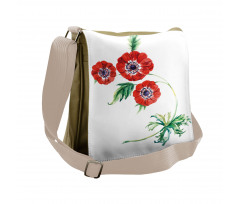 Red Watercolors Messenger Bag