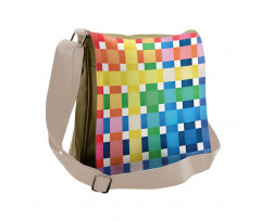 Rainbow Squares Art Messenger Bag
