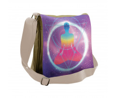 Human Meditation Galaxy Messenger Bag