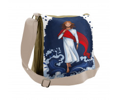 Cartoon Style Man Figure Messenger Bag