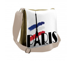 Paris Eiffel Tower Image Messenger Bag