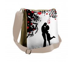 Lovers near Abstract Tree Messenger Bag