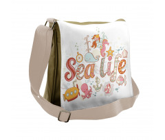 Marine Life Theme Messenger Bag