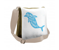 Hand Drawn Sea Mammal Messenger Bag