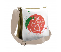 Soft Fruit Quirky Words Messenger Bag