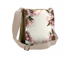 Botanical Spring Flowers Messenger Bag