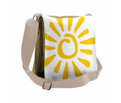 Doodle Sun Burst Summer Messenger Bag