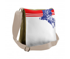 American Flag Colors Bird Messenger Bag