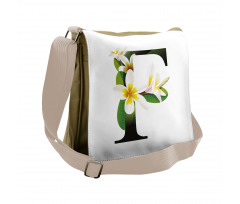 Frangipani Green Theme Messenger Bag