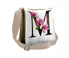 M with Magnolia Floral Messenger Bag