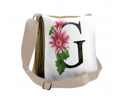 Gerbera Blossom G Font Messenger Bag