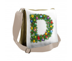 Happy Christmas Pine Messenger Bag