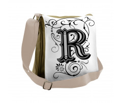 Antique R Typography Messenger Bag