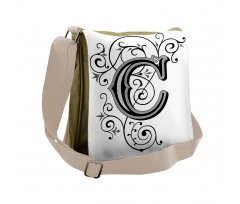 Gothic Vintage Capital Messenger Bag