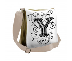 Capital Y Calligraphy Messenger Bag