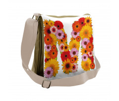 Flower Alphabet Daisy Messenger Bag