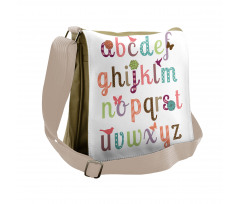 Girly Feminine Alphabet Messenger Bag