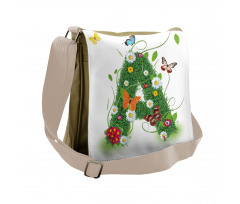 Green Leaves Messenger Bag