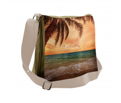 Exotic Seascape with Palm Messenger Bag