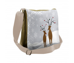 Reindeers Noel Messenger Bag