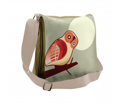 Full Moon Night Animal Messenger Bag